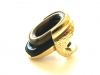 A Gold, Tiger-Eye and Onyx Ring, c 1970-2